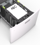For two-sided printing, load the letterhead faceup, with the top edge entering the printer first. 