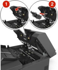 illustration shows the separator pad is removed