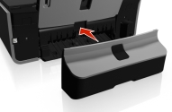The illustration shows the duplex unit being reinserted.
