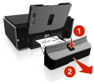 The illustration shows the duplex unit being removed.