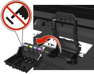 The illustration shows the unsupported printhead being removed.