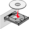 inserting the CD into the CD/DVD drive