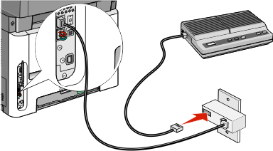 connect answering machine to the adapter