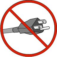 do not insert the power cord