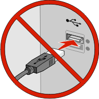 do not insert the usb cable