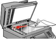 loading the scanner glass