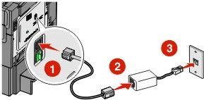 connect the printer to a DSL line