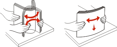 picture shows how to flex and straighten the paper