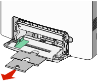 picture of the multipurpse feeder tray in the down and extended position