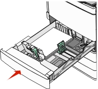 picture showing how to close a 520-sheet tray