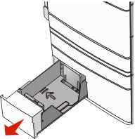 picture showing the location of tray three of the dual input being opened