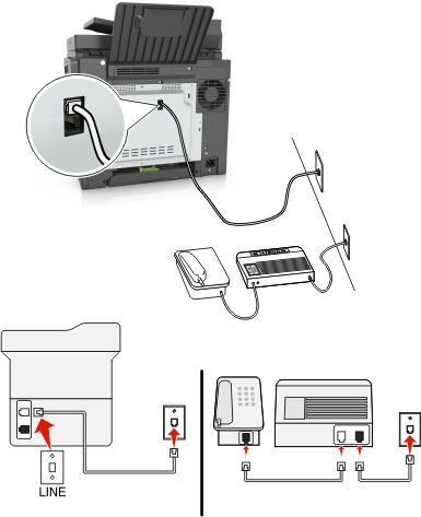 Setting up the printer to fax