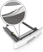 Paper that is incorrectly loaded in the tray