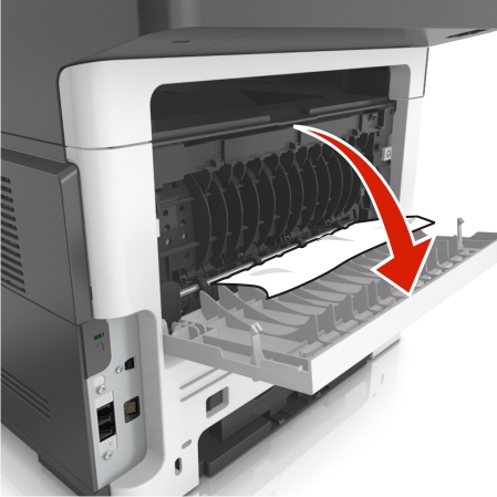 Gently pull down the rear door.