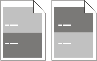 A sample of a print job with repeating defects